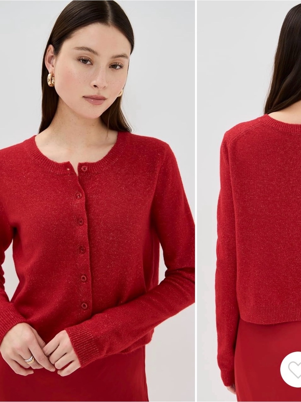NWOT Z Supply Red Cropped Button-Up Women's Cardigan XS